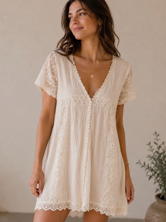Adorn Tops - Adorn Lace Bohemian Tunic. Size Large. Y2K